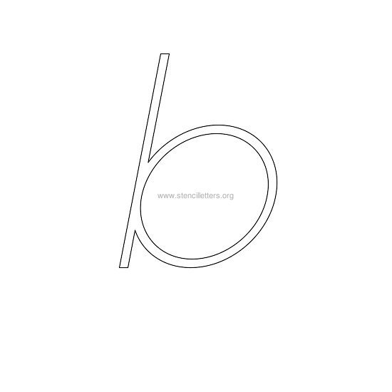lowercase italic wall stencil letter b lowercase italic wall stencil letter b
