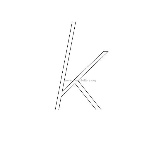 lowercase italic wall stencil letter k lowercase italic wall stencil letter k