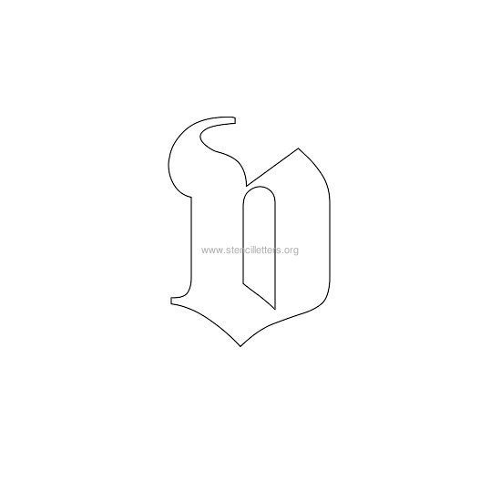 lowercase old-english wall stencil letter v lowercase old-english wall stencil letter v