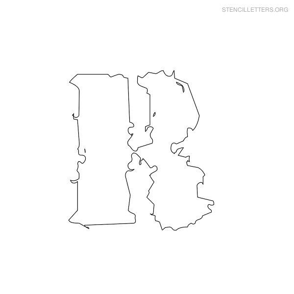 Stencil Letter Bubble R Stencil Letter Bubble R