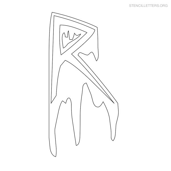Stencil Letter Halloween R Stencil Letter Halloween R