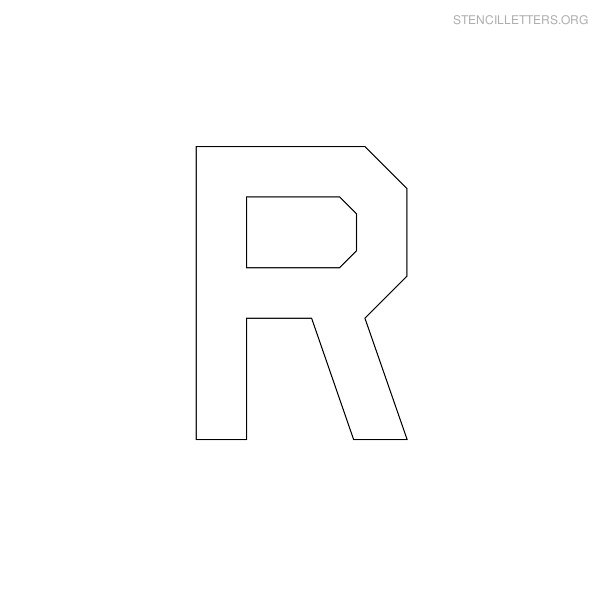 Stencil Letter Military R Stencil Letter Military R