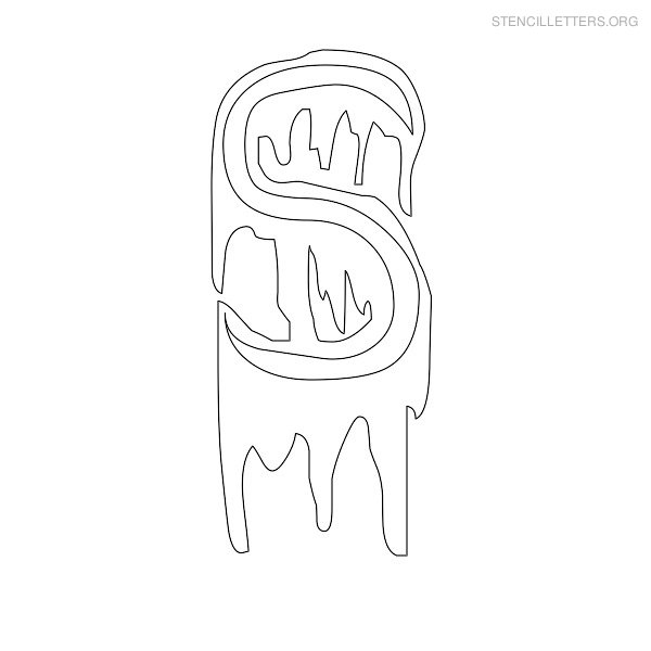 Stencil Letter Halloween S Stencil Letter Halloween S