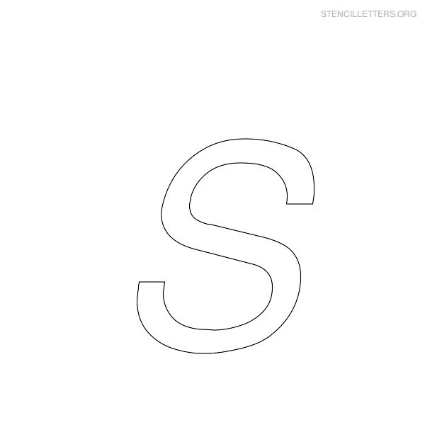 Stencil Letter Italic S Stencil Letter Italic S