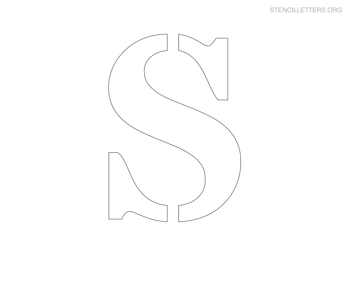 Stencil Letter Large S Stencil Letter Large S