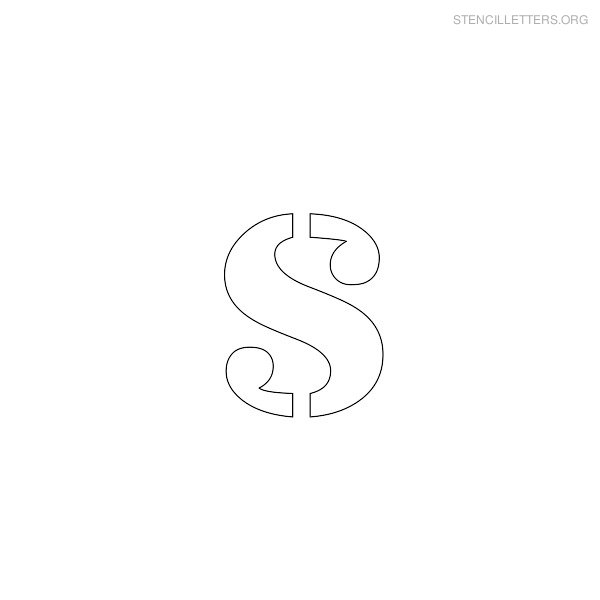 Stencil Letter Lowercase S Stencil Letter Lowercase S