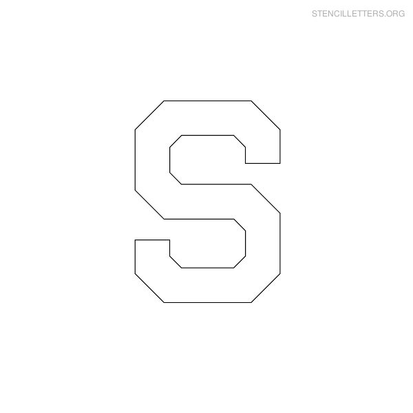 Stencil Letter Military S Stencil Letter Military S