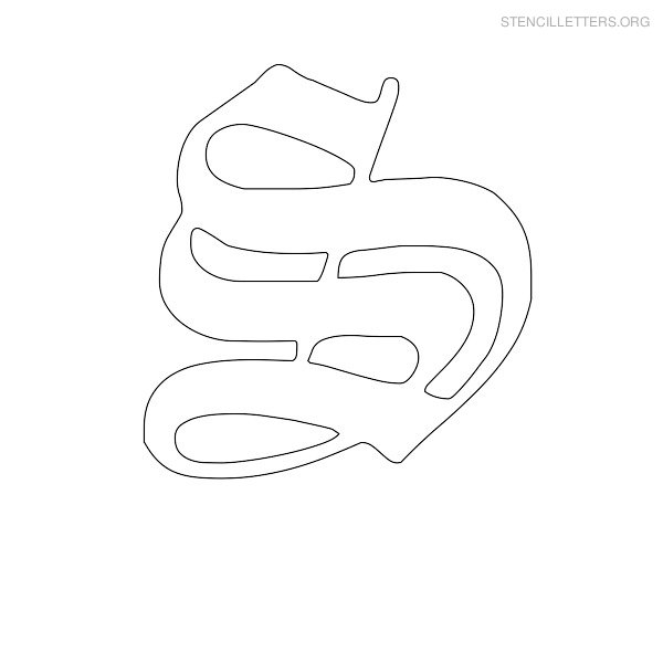 Stencil Letter Old English S Stencil Letter Old English S