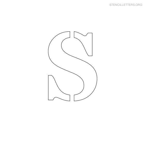 Stencil Letter Uppercase S Stencil Letter Uppercase S