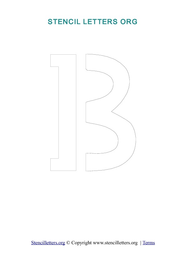 PDF Stencil Template Outline B
