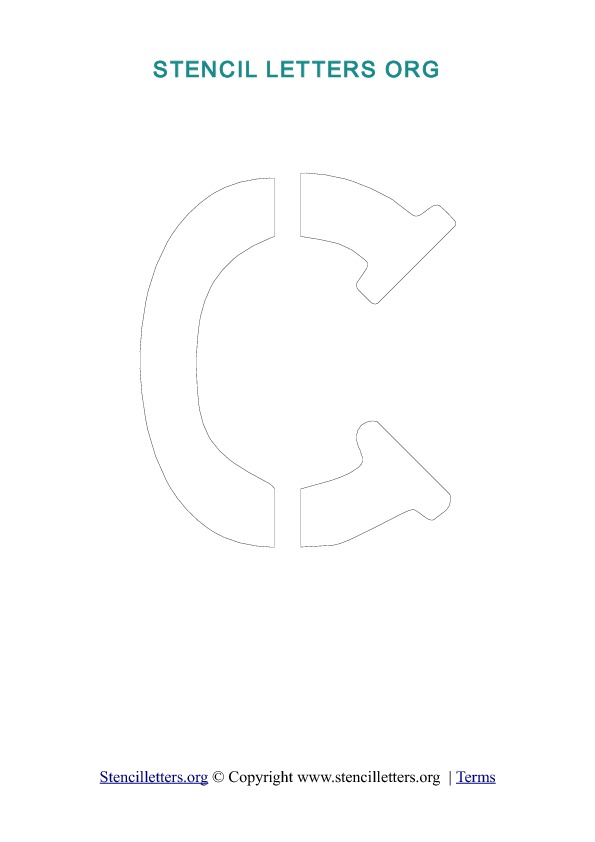PDF Stencil Template Outline C