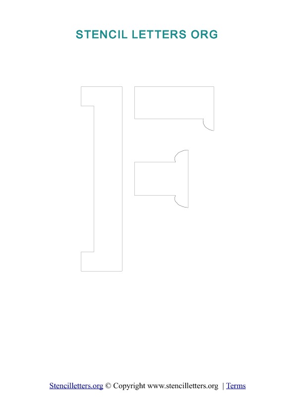 PDF Stencil Template Outline F