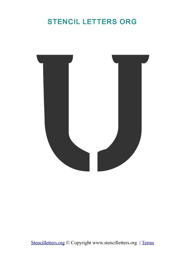 PDF Stencil Template U PDF Stencil Template U