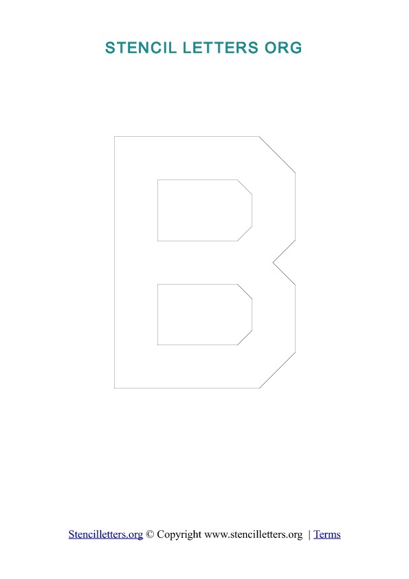PDF Stencil Template Outline B