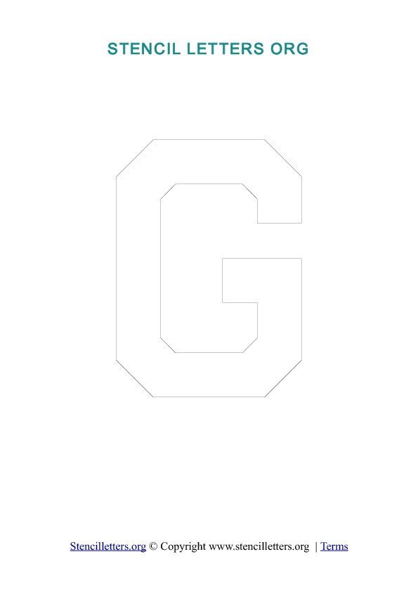 PDF Stencil Template Outline G