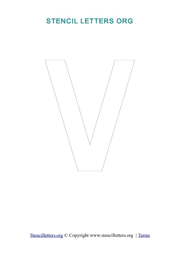 PDF Stencil Template Outline V