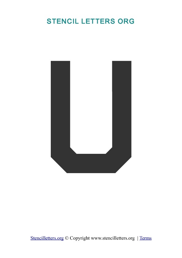 PDF Stencil Template U PDF Stencil Template U