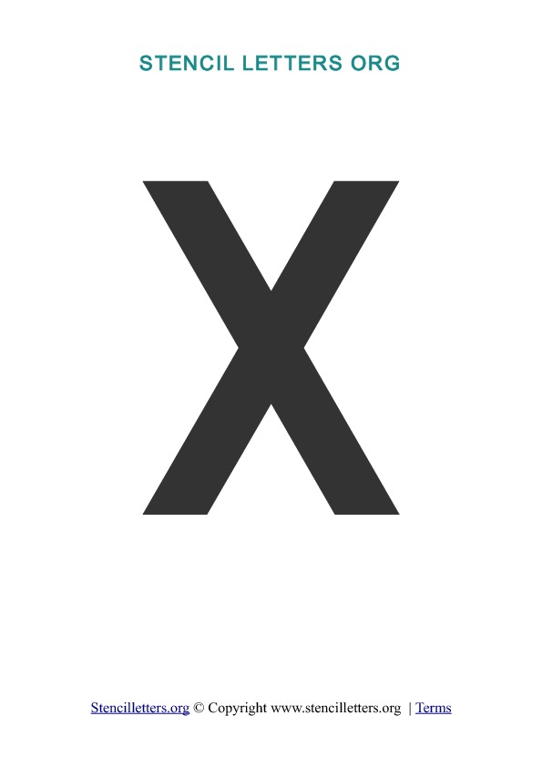 PDF Stencil Template X PDF Stencil Template X