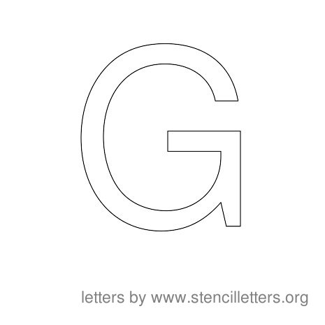 Stencil Letters to Print Alphabet G