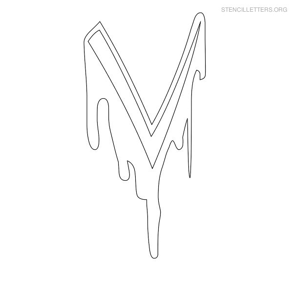 Stencil Letter Halloween V Stencil Letter Halloween V