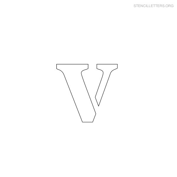 Stencil Letter Lowercase V Stencil Letter Lowercase V