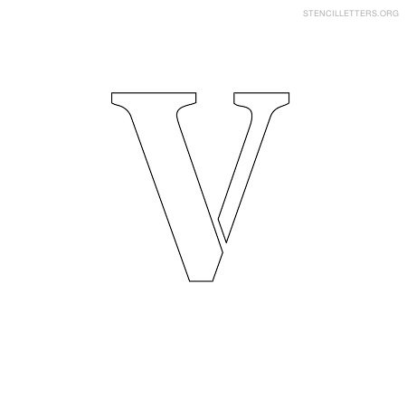 Stencil Letter Small V Stencil Letter Small V