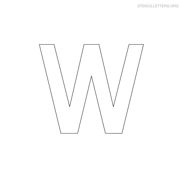 Stencil Letter Military W