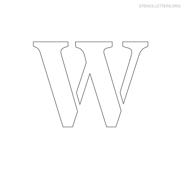 Print Free Stencil Letters W Print Free Stencil Letters W