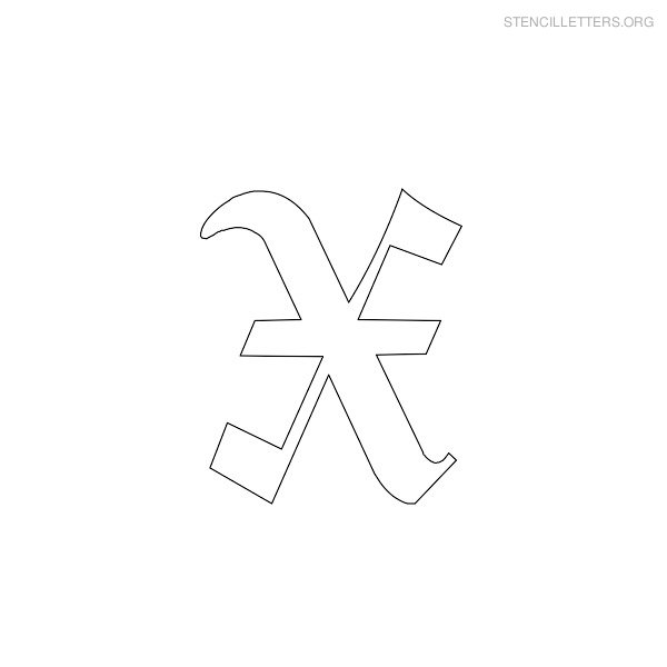 Print Free Stencil Letters X Print Free Stencil Letters X