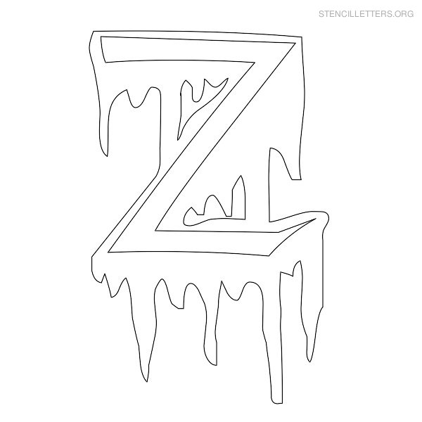Stencil Letter Halloween Z Stencil Letter Halloween Z