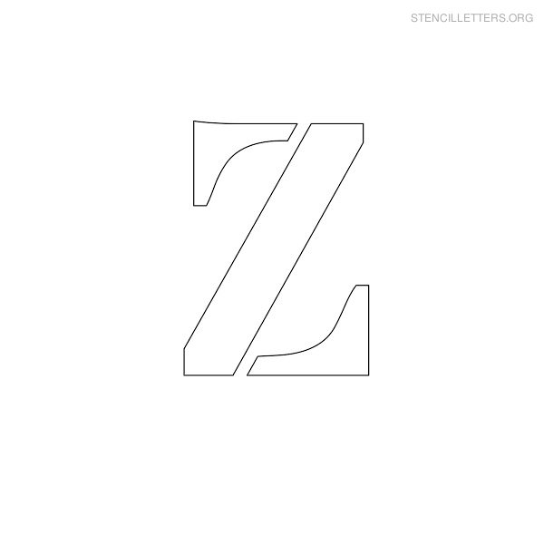 Stencil Letter Small Z Stencil Letter Small Z